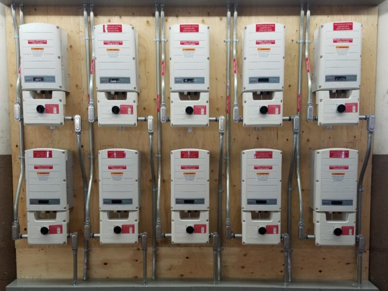 WALL OF SOLAR INVERTERS INSTALLED BY BD ELECTRICAL- What exactly is a solar power inverter?
