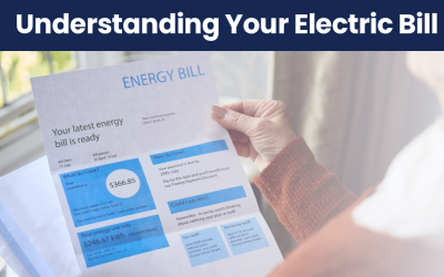 Person holding an energy bill with highlighted details, emphasizing the theme of understanding electric bills in relation to solar energy savings and efficiency.