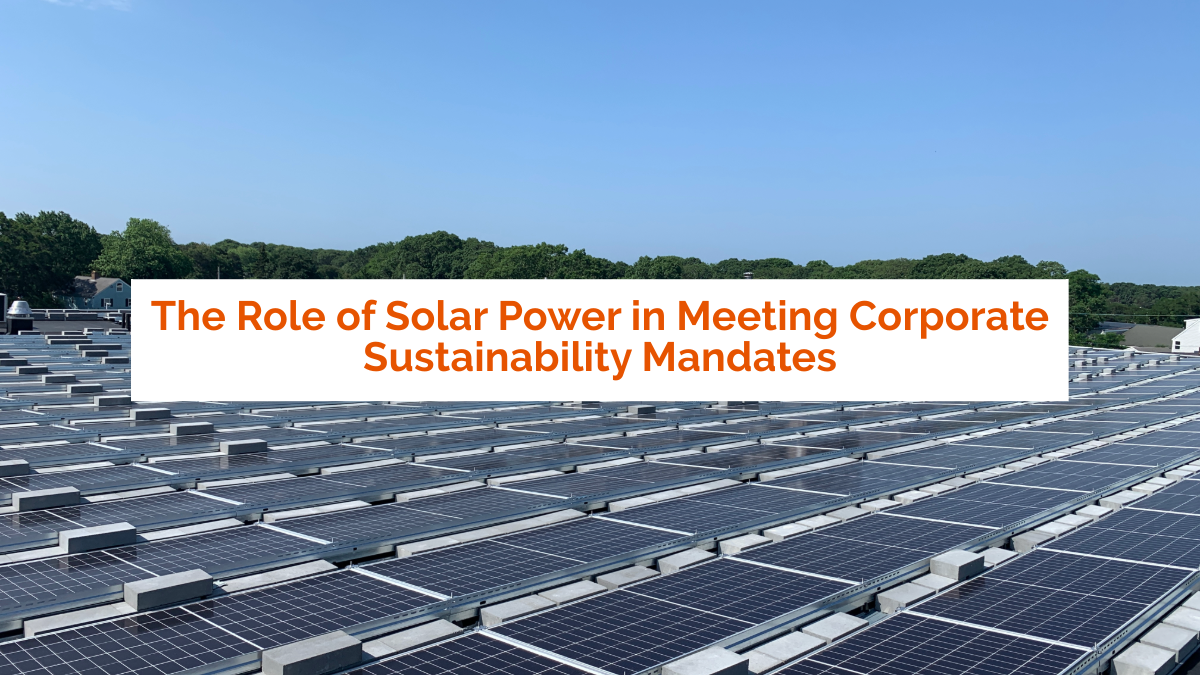 The Role of Solar Power in Meeting Corporate Sustainability Mandates