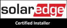 SolarEdge Certified Installer black white and red badge