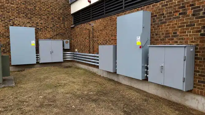 1200A School Solar Interconnection Upgrade — project photograph